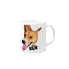 Ikukoの紀州犬　REN Mug :right side of the handle