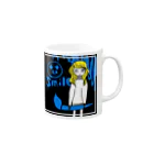 sinoop2 STOREのPhotoshop girl BLUE（β版） Mug :right side of the handle