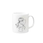 36sanのpooping cat Mug :right side of the handle