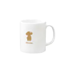 コロ。COLOM.犬いぬdogリボングッズ.のCOLOM.トイプードル！人気かわいい！いぬ犬グッズ！ Mug :right side of the handle