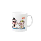 うさぎまるえkawaiishop の豚汁兄弟ー爆笑 Mug :right side of the handle