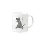 藍色Zooの餌をおねだりマダライモリ Mug :right side of the handle