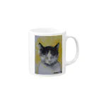 永久凍土の国の白夜の瞑想する猫 Mug :right side of the handle