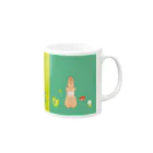 夢見る柴犬のSpring Rabbits Mug :right side of the handle