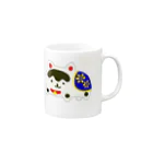 もちもちヌートリアのゆるゆる犬張り子さん Mug :right side of the handle