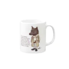 愛犬描処 プルーデンスのおしゃれ甲斐犬 Mug :right side of the handle