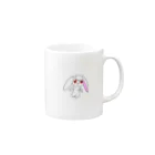 ササハウスの白ウサギのロチちゃん Mug :right side of the handle