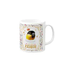 うちのインコズの鳥貴族　ズグロシロハラインコ Mug :right side of the handle