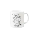 サカモトノリコのねことまくら Mug :right side of the handle