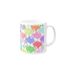 aKiraのcolorfulcat Mug :right side of the handle