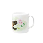 316(MIHIRO)のクサガメと花 Mug :right side of the handle