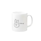 ういろう食べたいの地味に威圧してくるうさちゃん Mug :right side of the handle