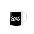 HAPPY 2016の2016正月グッズ SQUARE 666 BLACK Mug :right side of the handle