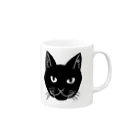 渡邊野乃香のお店の黒猫ジジ Mug :right side of the handle