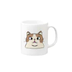 raraのゆるかわTシャツ屋さんの寄り目ねこちゃん Mug :right side of the handle