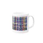 Hana Sungo　はなさんごのHand weaving-Blue2 Mug :right side of the handle