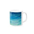 Chiaki✴︎のblue ocean Mug :right side of the handle