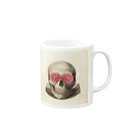 J. Jeffery Print Galleryの椿とスカル Mug :right side of the handle