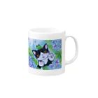 shimaneko megumi（しま猫めぐみ）のAWOJI  THE  CAT  雨がすき ！ Mug :right side of the handle