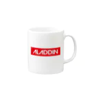 ALADDINのALADDIN LOGO RED マグカップの取っ手の右面