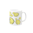 N子の絵日記の私はレモンティーが大好きです！(レモンシャワー) Mug :right side of the handle