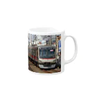 アクセルスタイルの東急東横線の電車 Mug :right side of the handle