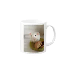 mukumukuのハムちゃん（ホワイト） Mug :right side of the handle