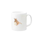 菊花ゆいのギターを抱いた猫　ワンポイント Mug :right side of the handle