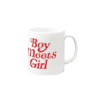 SeanのBoy meets girls red マグカップの取っ手の右面