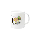 下町ねこの鈴太郎の店のハイピッチwithきのこになりたい Mug :right side of the handle