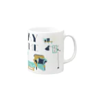 SANKAKU DESIGN STOREのモダンなおうちでSTAY HOME。 ミント Mug :right side of the handle