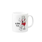 café TIGERのコーヒータイム中のタイガー氏 Mug :right side of the handle