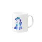 らるた。の猫耳フードの女の子 Mug :right side of the handle