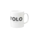 judyonthemusicのYOLO black Mug :right side of the handle