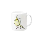 極楽鳥 月華のオカメインコのルビー Mug :right side of the handle