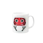 ちゅうらaka本田 蛇ノ目のDARUMA-STREET Mug :right side of the handle