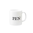 tock.のPen no cup  Mug :right side of the handle