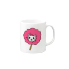 ちゃんななのショップのわたあめにゃんこ　白猫ver(桜色) Mug :right side of the handle