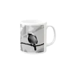 Natural silhouetteのジョウビタキ2 Mug :right side of the handle