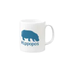 manabiyaのHippopos Mug :right side of the handle