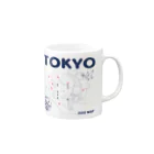315deluxeの東京ZOO MAP Mug :right side of the handle