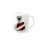 𝙽𝚘 𝚁𝚘𝚜𝚎 𝚆𝚒𝚝𝚑𝚘𝚞𝚝 𝙰 𝚃𝚑𝚘𝚛𝚗.のEchidna Mug :right side of the handle