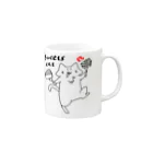 のびネコとおさかなのお店のスイーツネコさん　文字あり Mug :right side of the handle