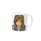 ねこまさむね(ΦωΦ)すべすべ皮柱のマヒル はぴばマグカップ あらい少佐ver. Mug :right side of the handle