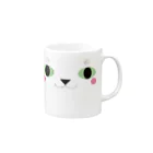 Nekosodateのこっち見てるネコ顔 Mug :right side of the handle