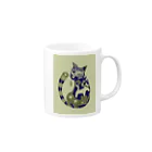 もよういぬ（グッズ販売）の１８　ねこ（反転色） Mug :right side of the handle