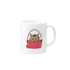 アート工房ほじゃひの猫にカバン Mug :right side of the handle