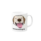 Dog Drawer Drawn by Dogの笑うラブ Mug :right side of the handle