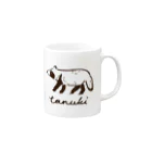 いきものタウンのちょっとおしゃれタヌキ Mug :right side of the handle