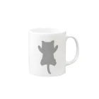 かわいいもののおみせ　いそぎんちゃくのしがみつく灰色猫 Mug :right side of the handle